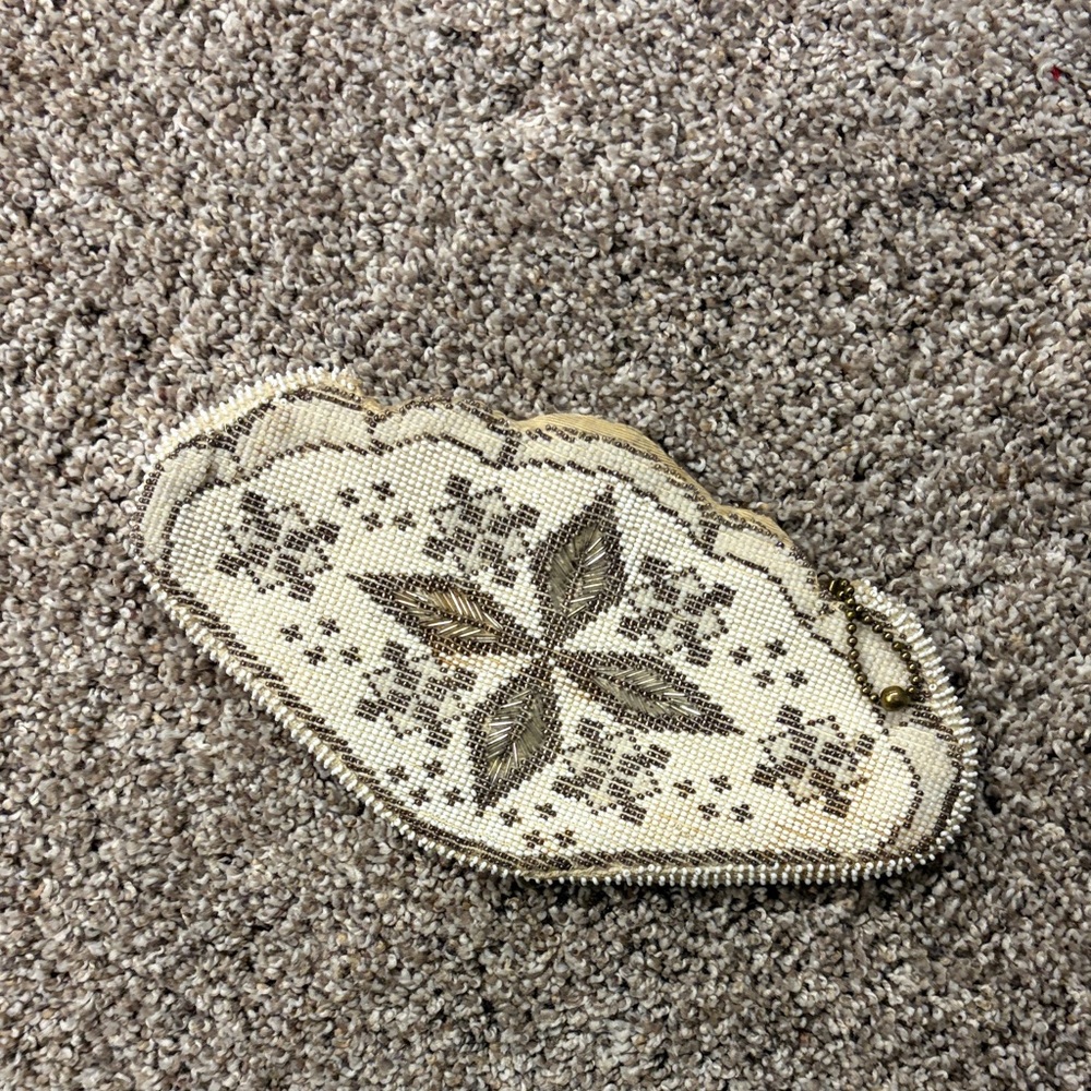 Vintage Beaded belt bag clutch bag